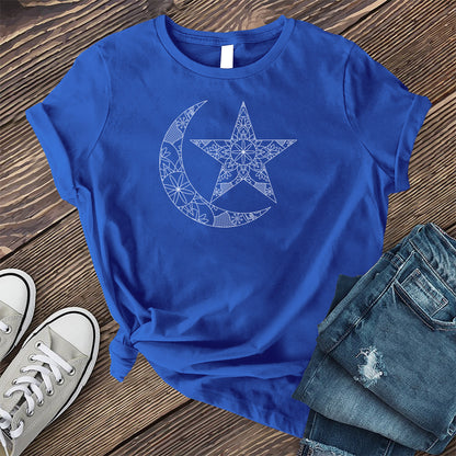 Large Star And Moon Mandala T-shirt