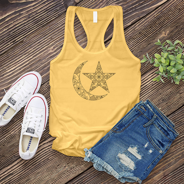 Large Star And Moon Mandala Women's Tank Top's Image