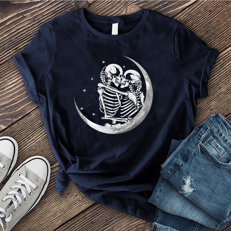 Skeleton Crescent Moon T-Shirt's Image