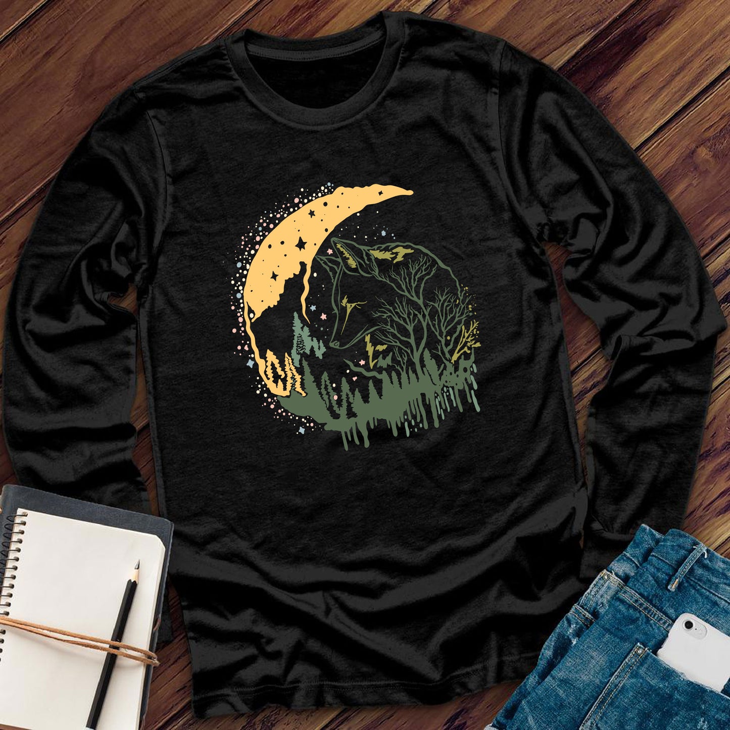 Lunar Wolf Forest Long Sleeve