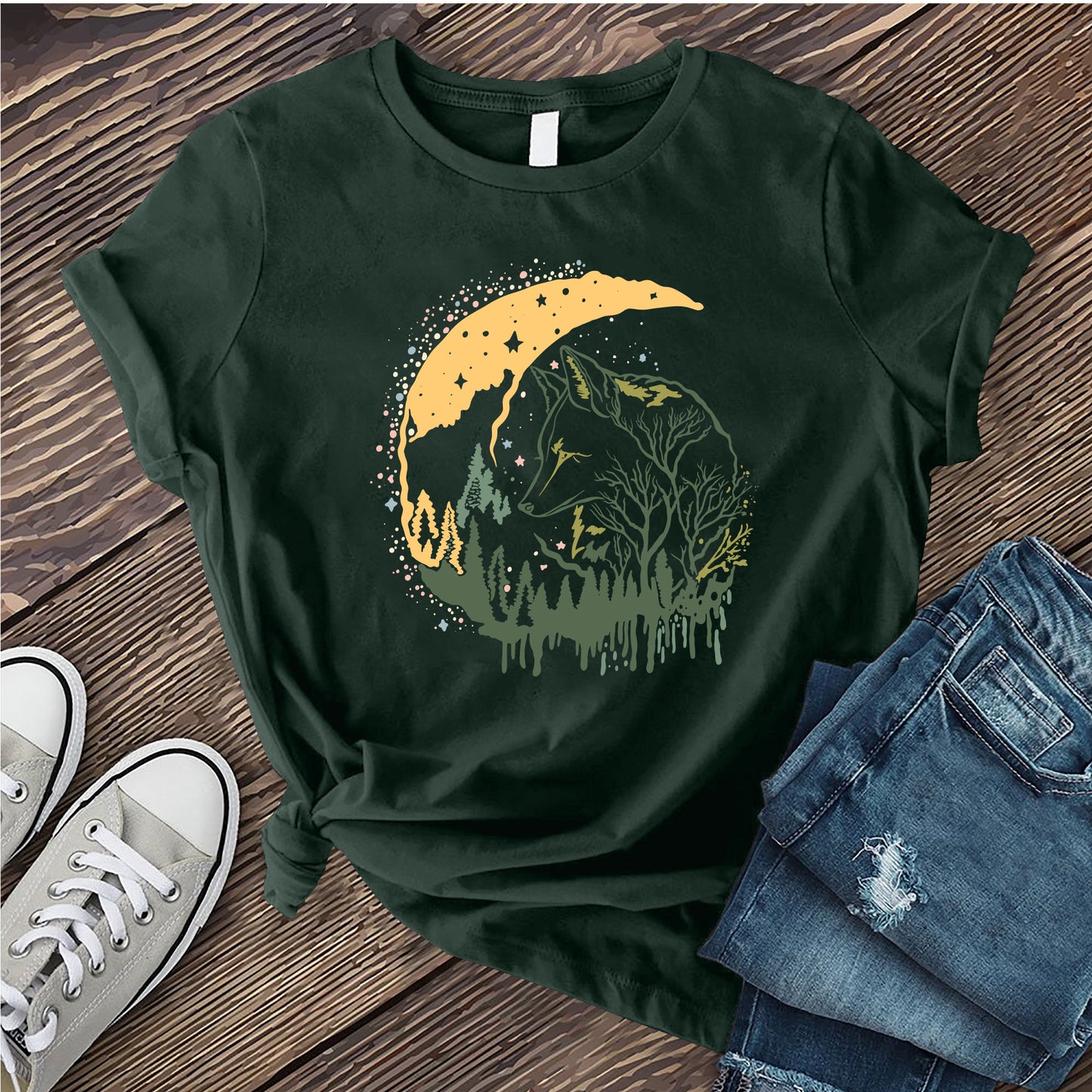 Lunar Wolf Forest T-shirt