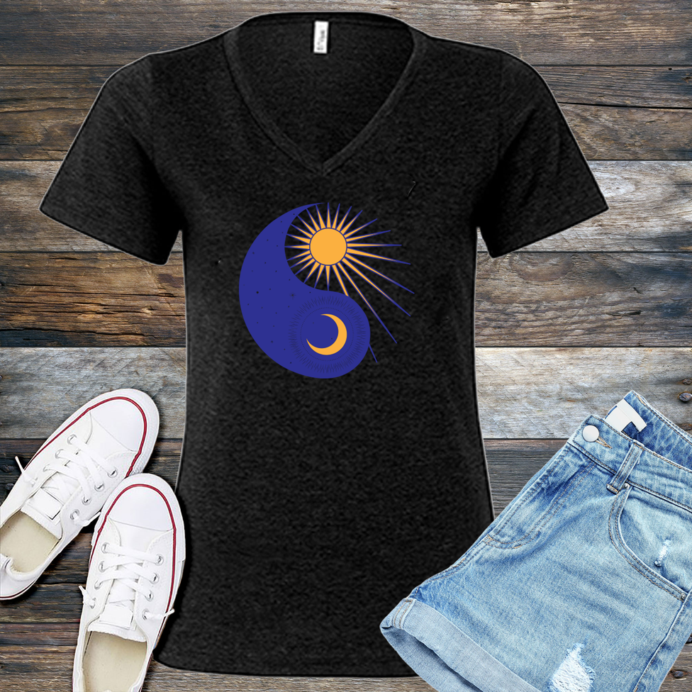 Celestial Yin Yang V-Neck Image