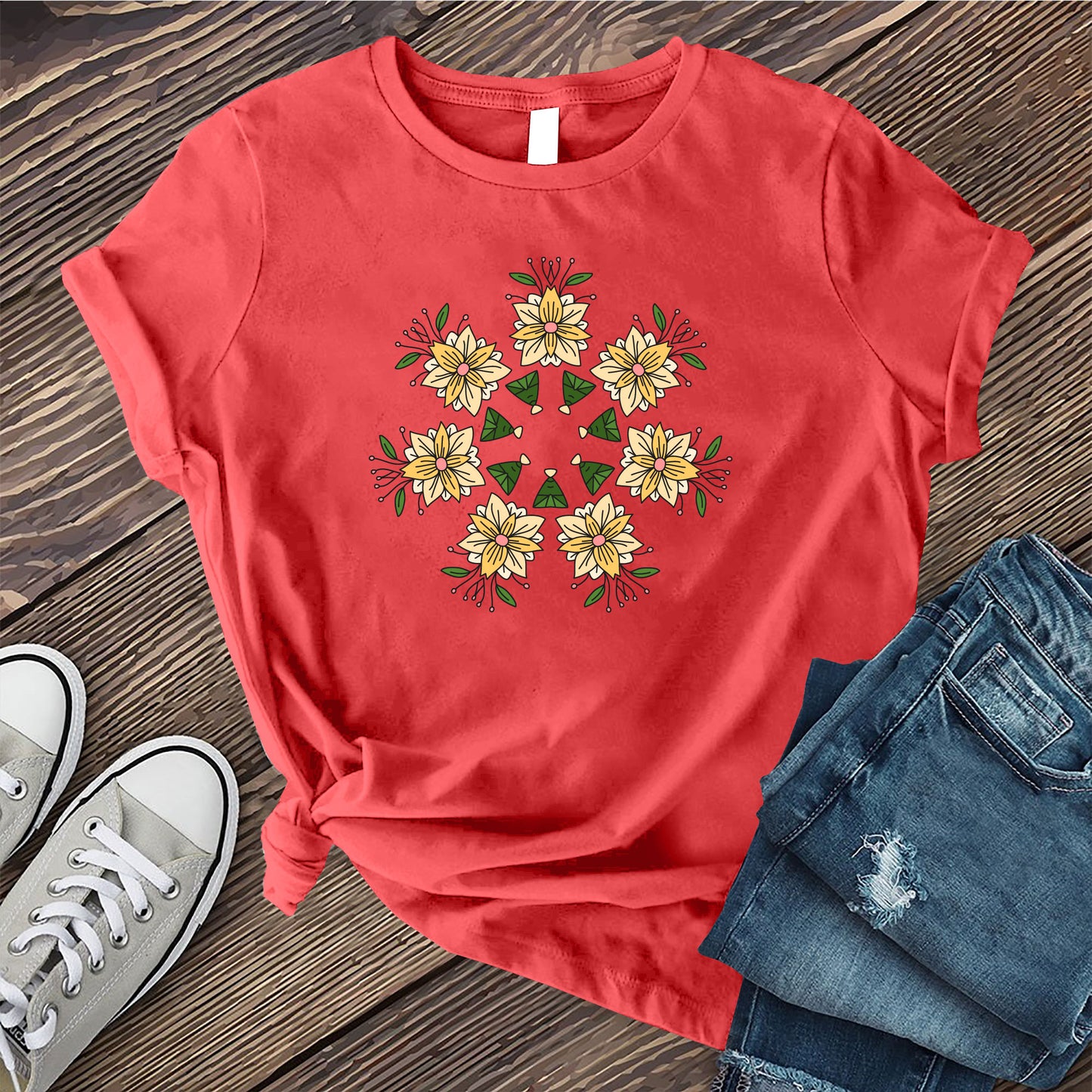 Floral Kaleidoscope T-shirt