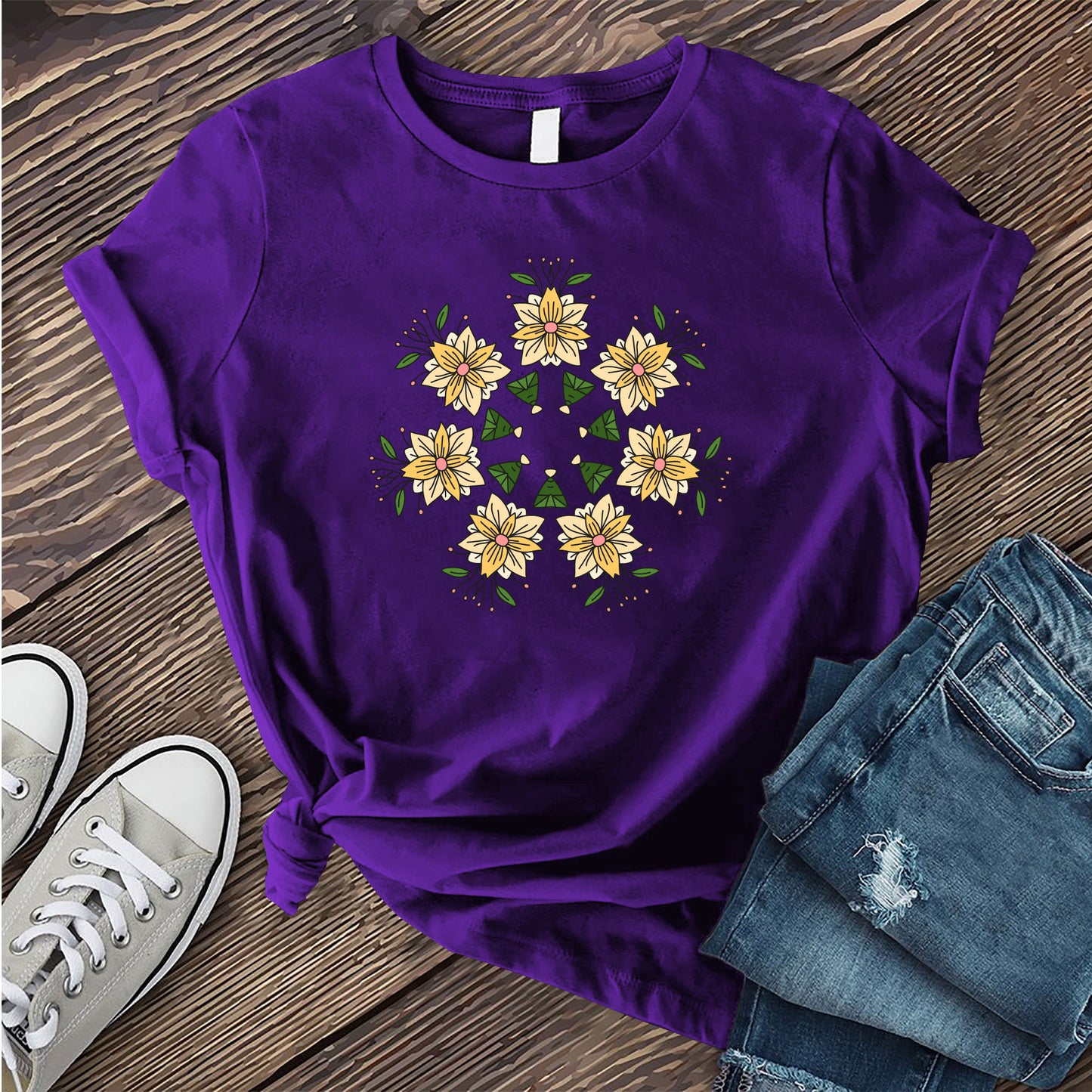 Floral Kaleidoscope T-shirt