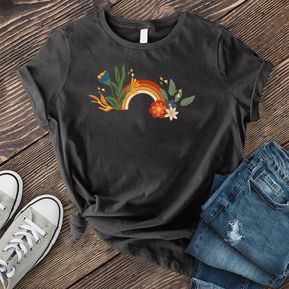 Vintage Floral Rainbow T-shirt