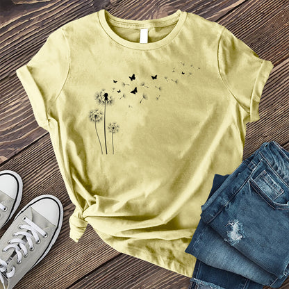 Flying Butterfly Dandelion T-shirt