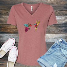 Load image into Gallery viewer, Colorful Hummingbird V-Neck
