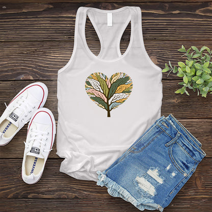 Colorful Tree of Life Heart Women's Tank Top