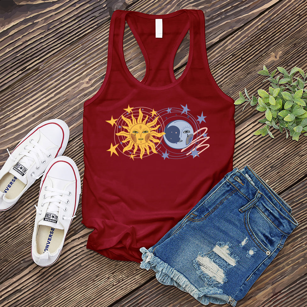 Sun and Moon Doodle Women's Tank Top Image