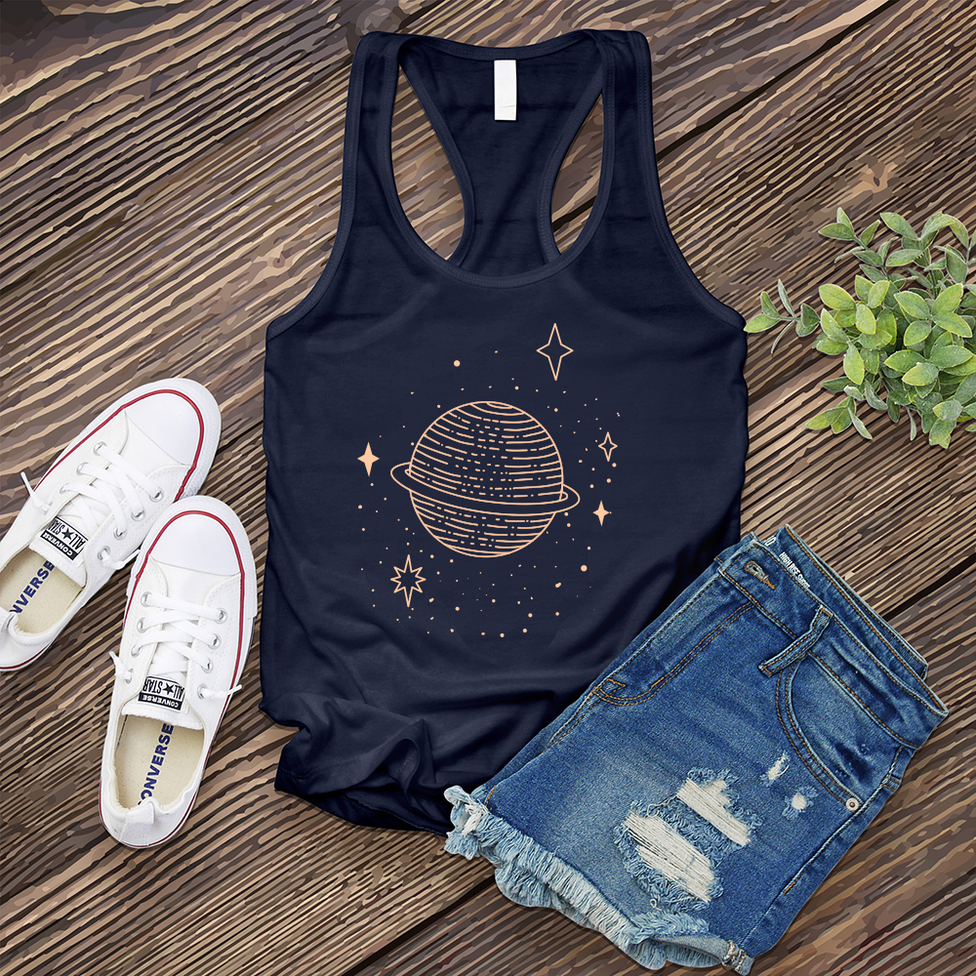 Sketched Planet Women's Tank Top Image