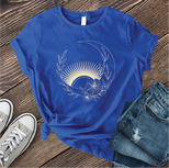 Floral Moon With Rising Sun T-shirt's Image