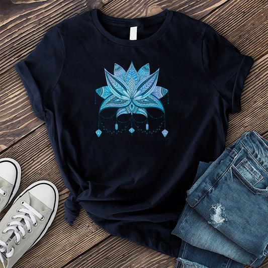 Blue Gem Drip Lotus T-Shirt