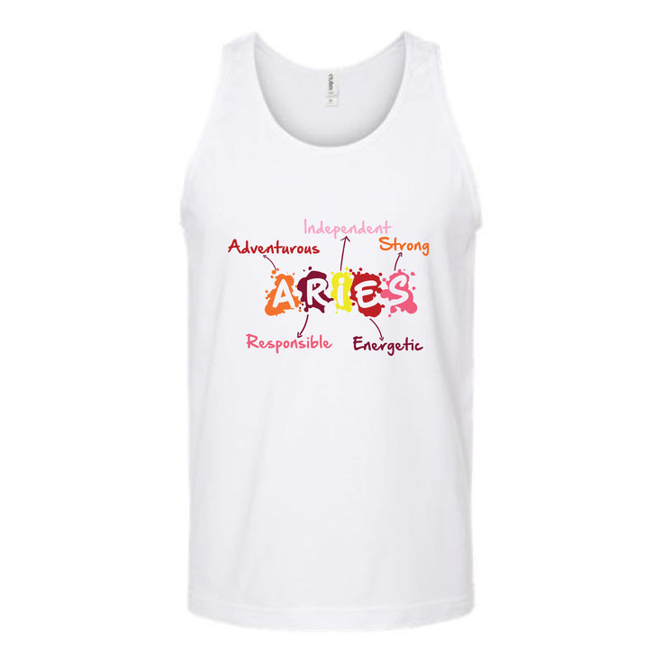 Aries Word Splash Unisex Tank Top's Image
