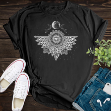 Load image into Gallery viewer, Ivory Mandala Feather T-Shirt
