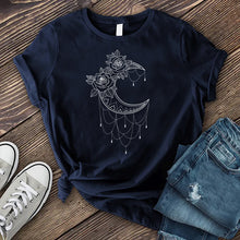 Load image into Gallery viewer, Mandala Moon Flower T-shirt
