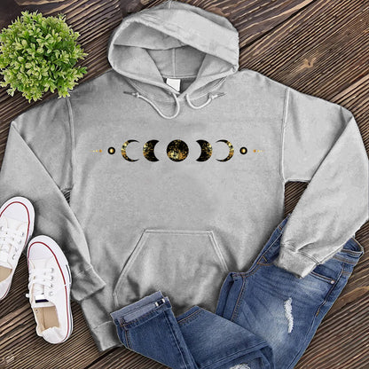 Black and Yellow Moon Phases Hoodie