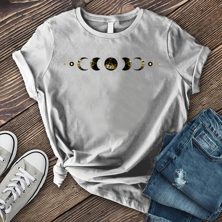 Black and Yellow Moon Phases T-shirt