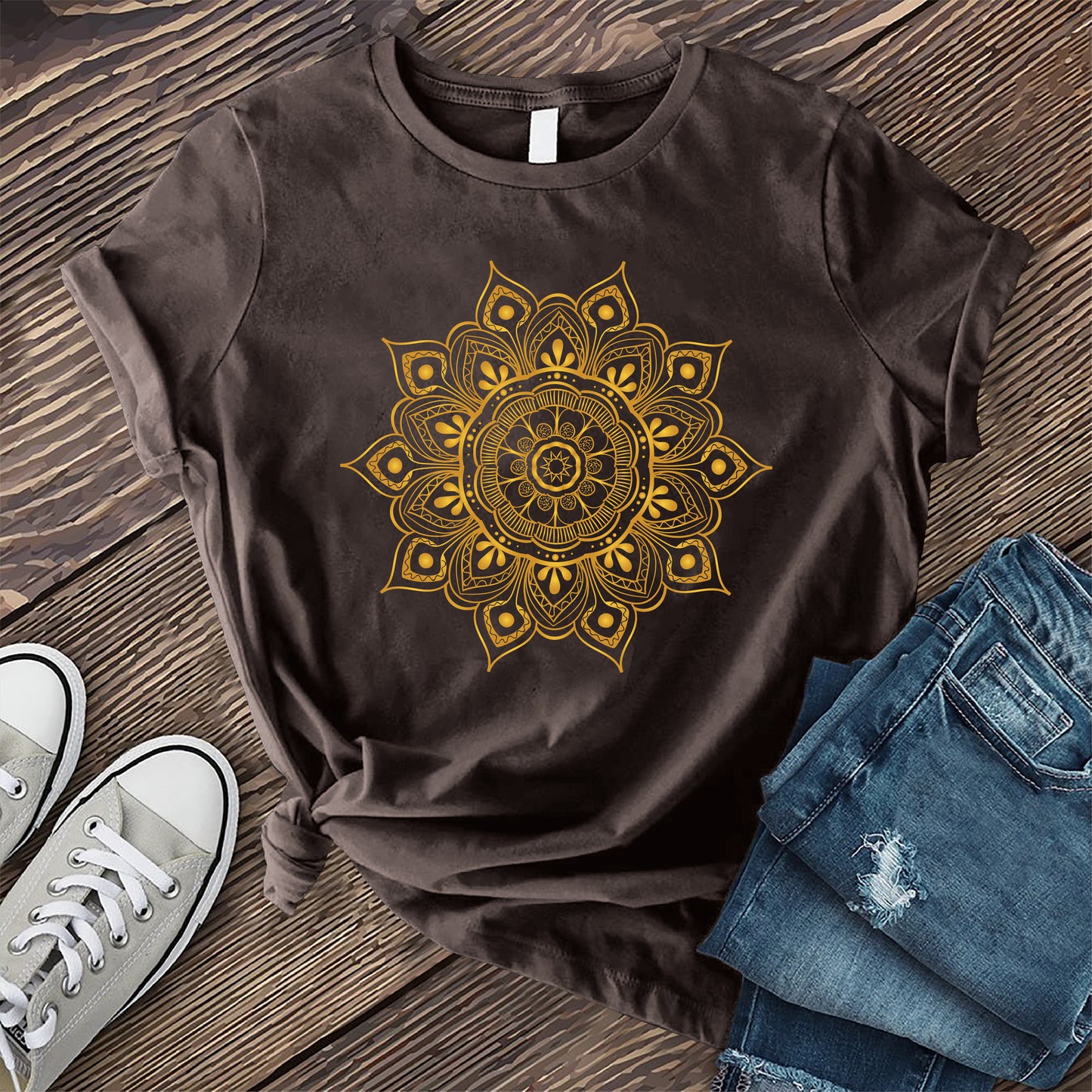 Ornamental Mandala Gold T-Shirt