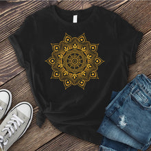 Load image into Gallery viewer, Ornamental Mandala Gold T-Shirt

