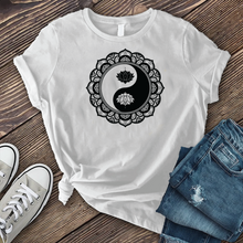 Load image into Gallery viewer, Henna Yin Yang Mandala T-shirt
