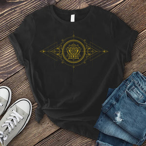 Gold Geometric Lotus T-shirt