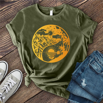 Nature Yin Yang Gold T-shirt