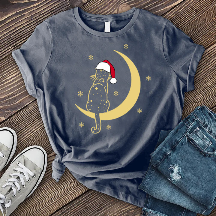 Cat Santa Hat T-Shirt