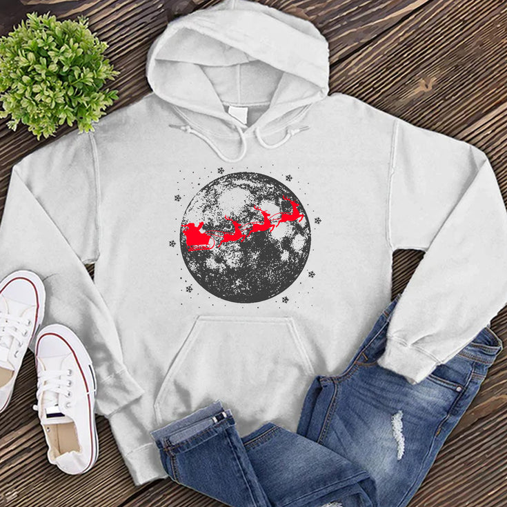 Santa's Sleigh Moon Hoodie's Image