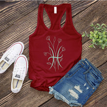 Load image into Gallery viewer, Floral Pisces Symbol Women&#39;s Tank Top
