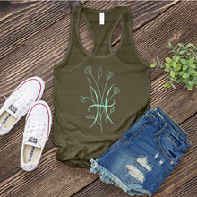 Load image into Gallery viewer, Floral Pisces Symbol Women&#39;s Tank Top

