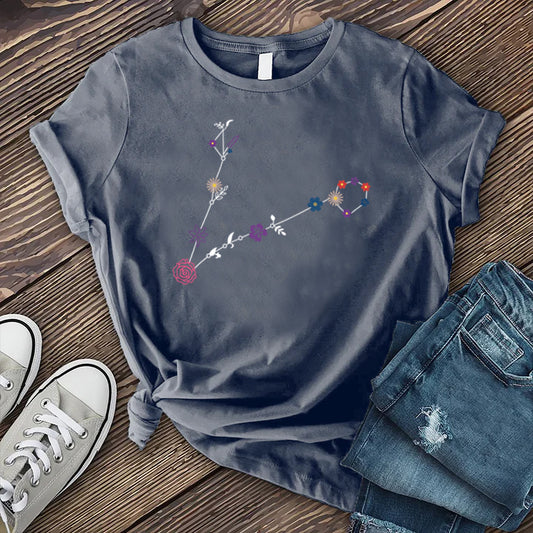 Pisces Floral Constellation T-shirt