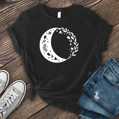 Boho Floral Moon T-shirt