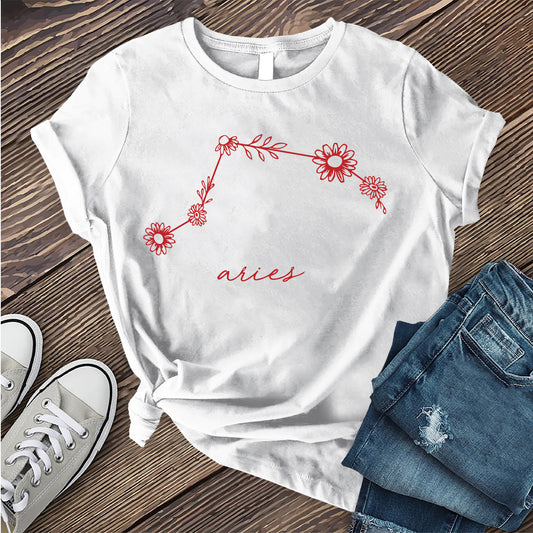 Aries Floral Constellation T-shirt