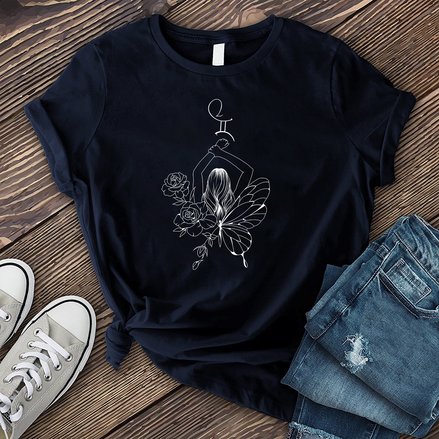 Gemini Butterfly Girl T-shirt