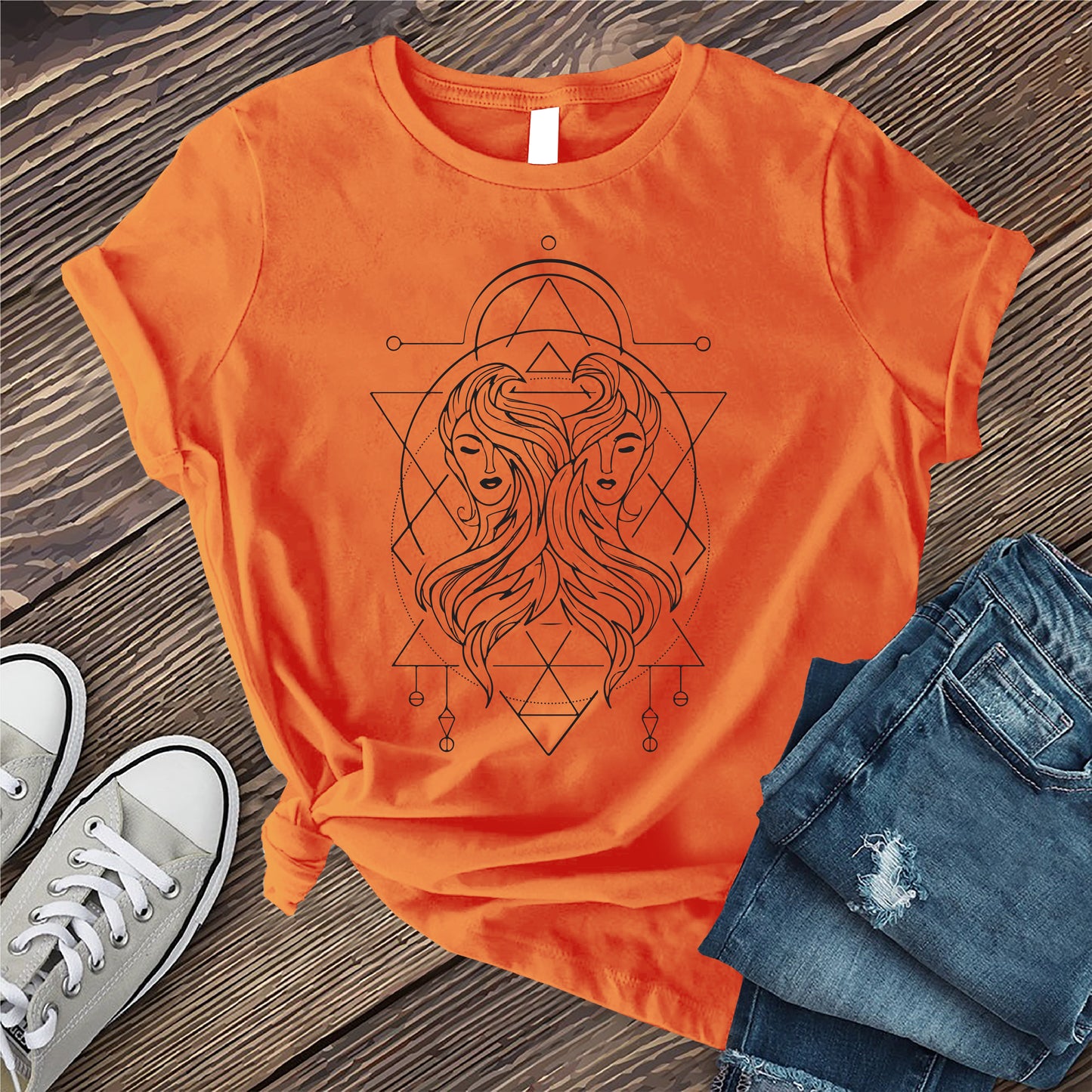 Gemini Geometric Twins T-shirt