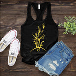 Gemini Symbol with Flowers Women's Tank Top's Image