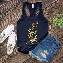 Load image into Gallery viewer, Gemini Symbol with Flowers Women&#39;s Tank Top
