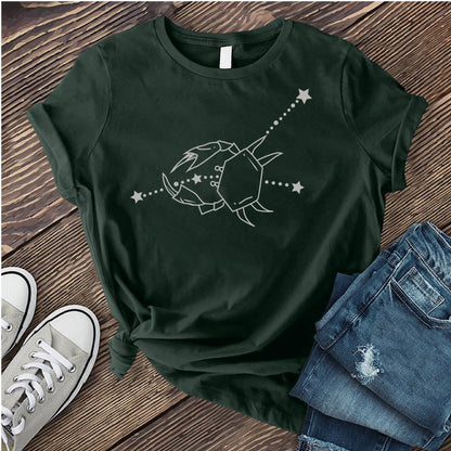 Cancer Constellation and Crab T-shirt