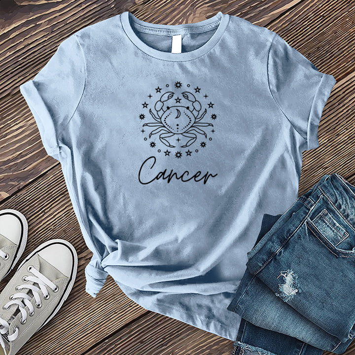 Cancer Crab Star Circle T-shirt
