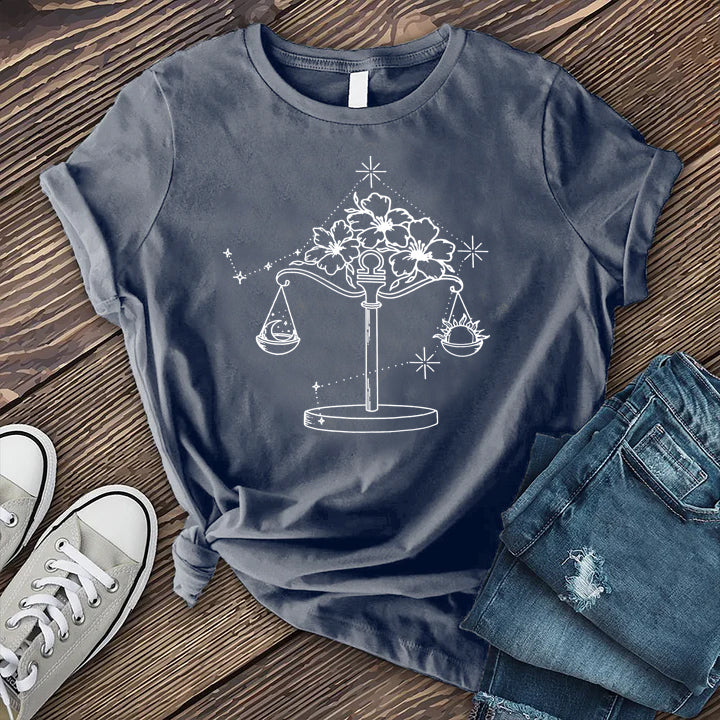 Libra Floral Scales T-shirt