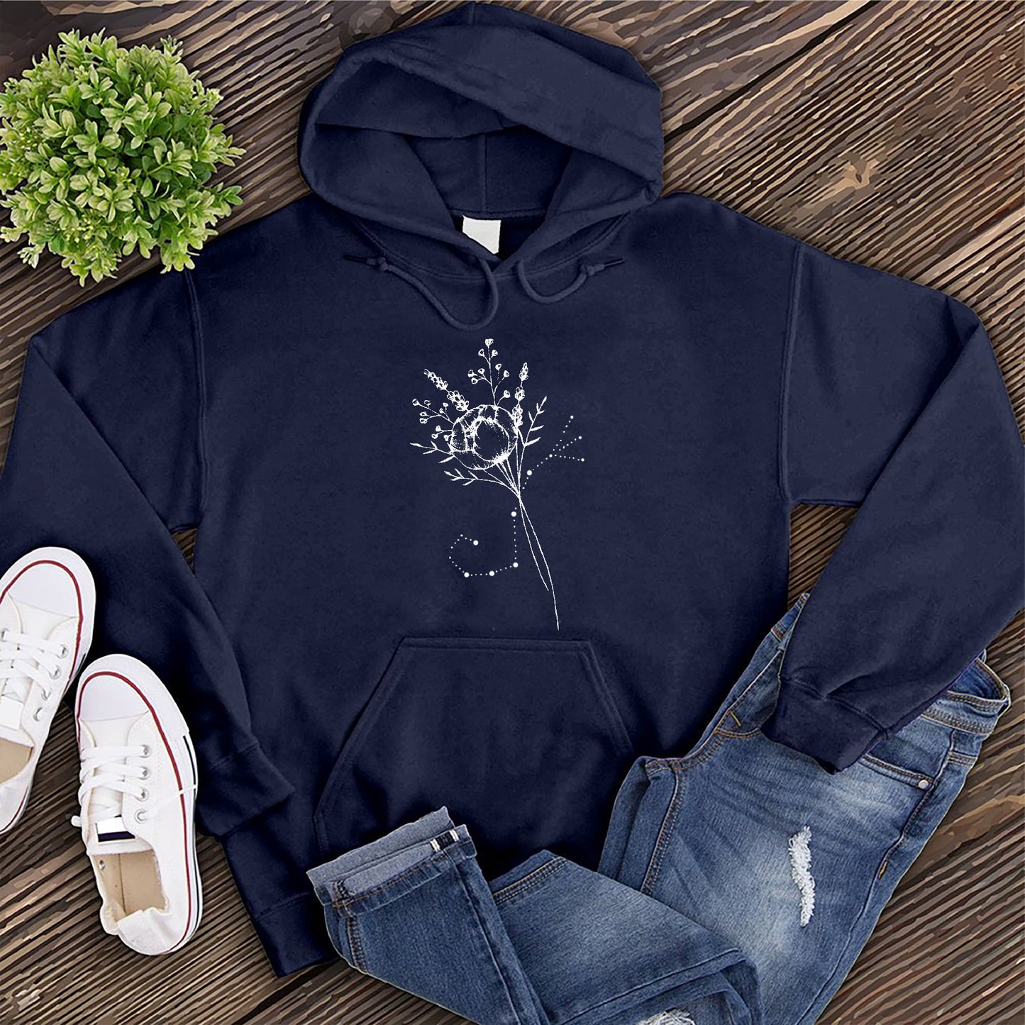 Scorpio Floral Constellation Hoodie