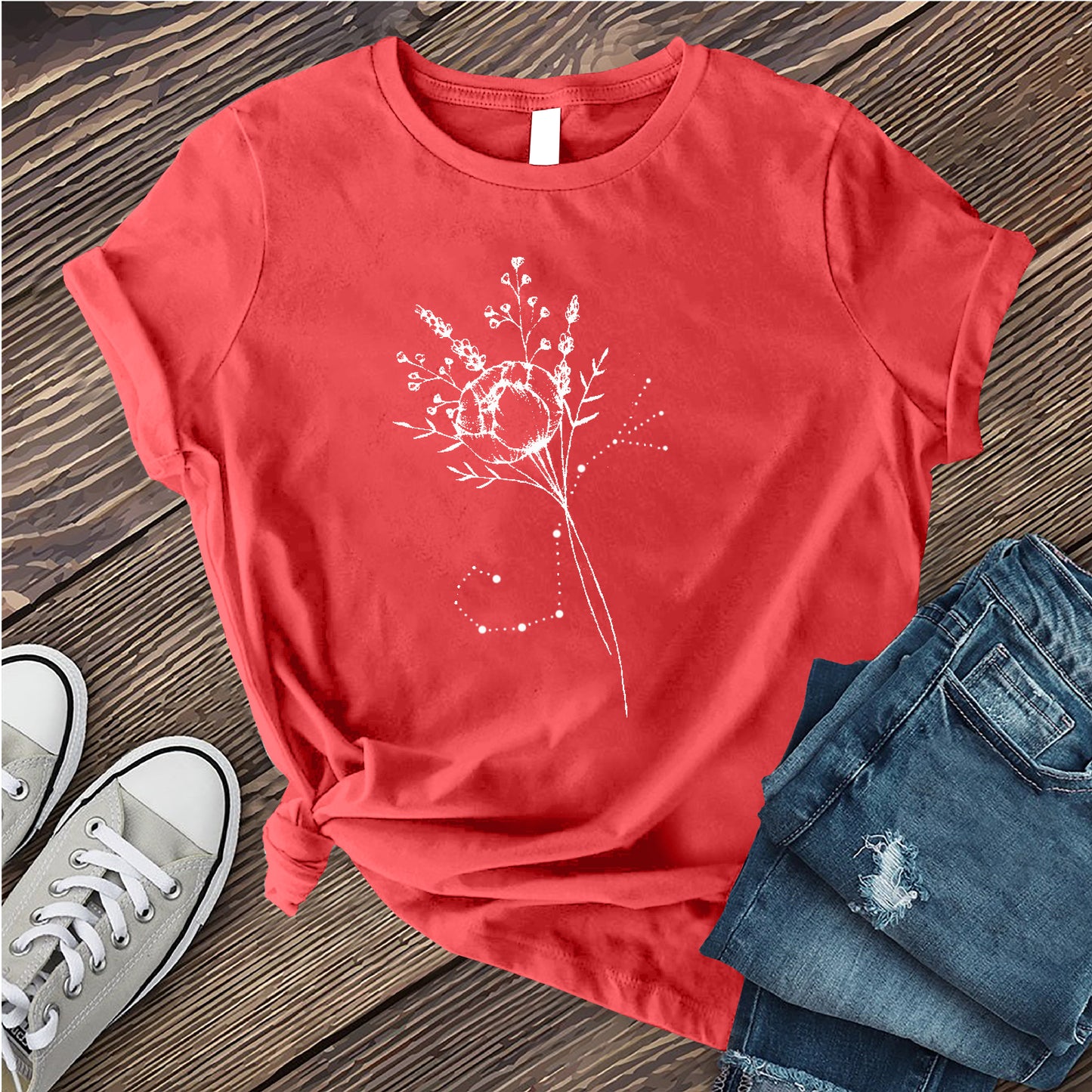 Scorpio Floral Constellation T-shirt