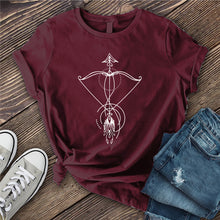 Load image into Gallery viewer, Sagittarius Line Art Bow T-shirt
