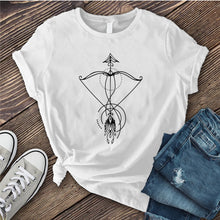 Load image into Gallery viewer, Sagittarius Line Art Bow T-shirt
