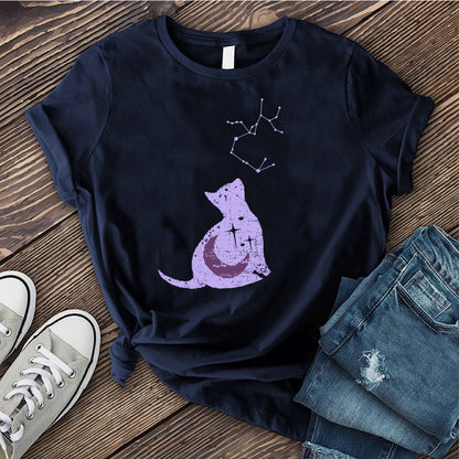 Sagittarius Cat and Constellation T-shirt