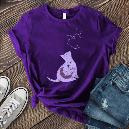 Sagittarius Cat and Constellation T-shirt