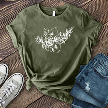 Load image into Gallery viewer, Aries Rose and Constellation T-shirt
