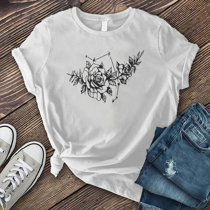 Aries Rose and Constellation T-shirt