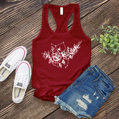 Aries Rose and Constellation Women's Tank Top