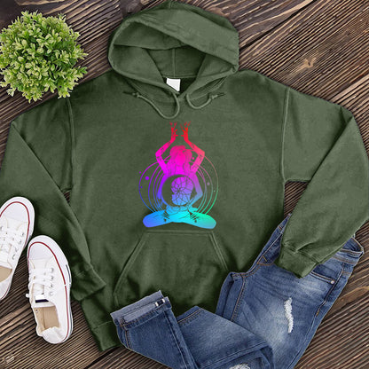 Calm Meditation Rainbow Hoodie
